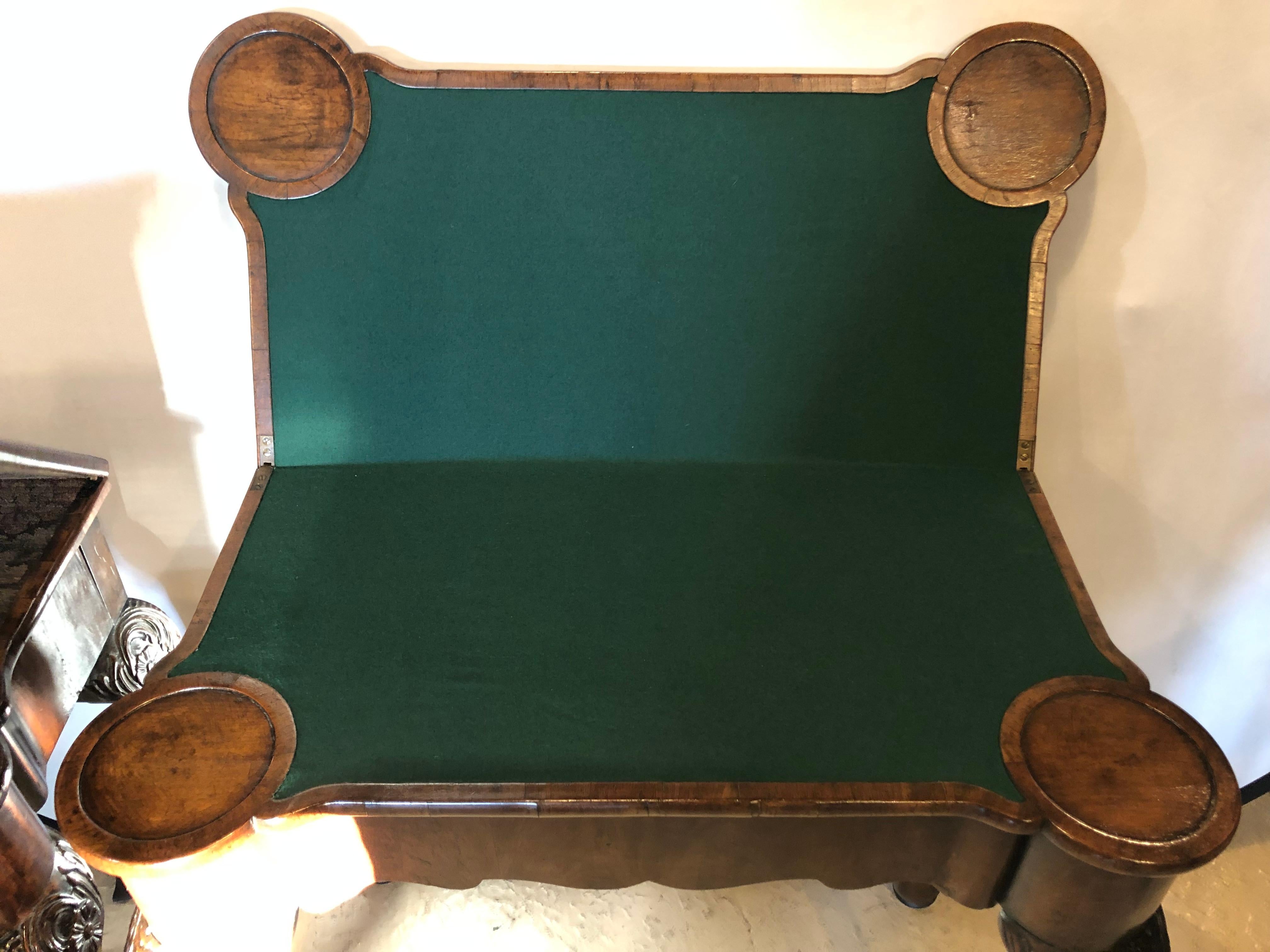 Pair of 18th-19th Century Georgian Compatible Card / Game or Flip Top Tables For Sale 5