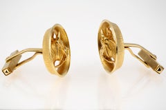 Piaget Cufflinks Gold Horses Head framed by a Winning Post, English circa 1970