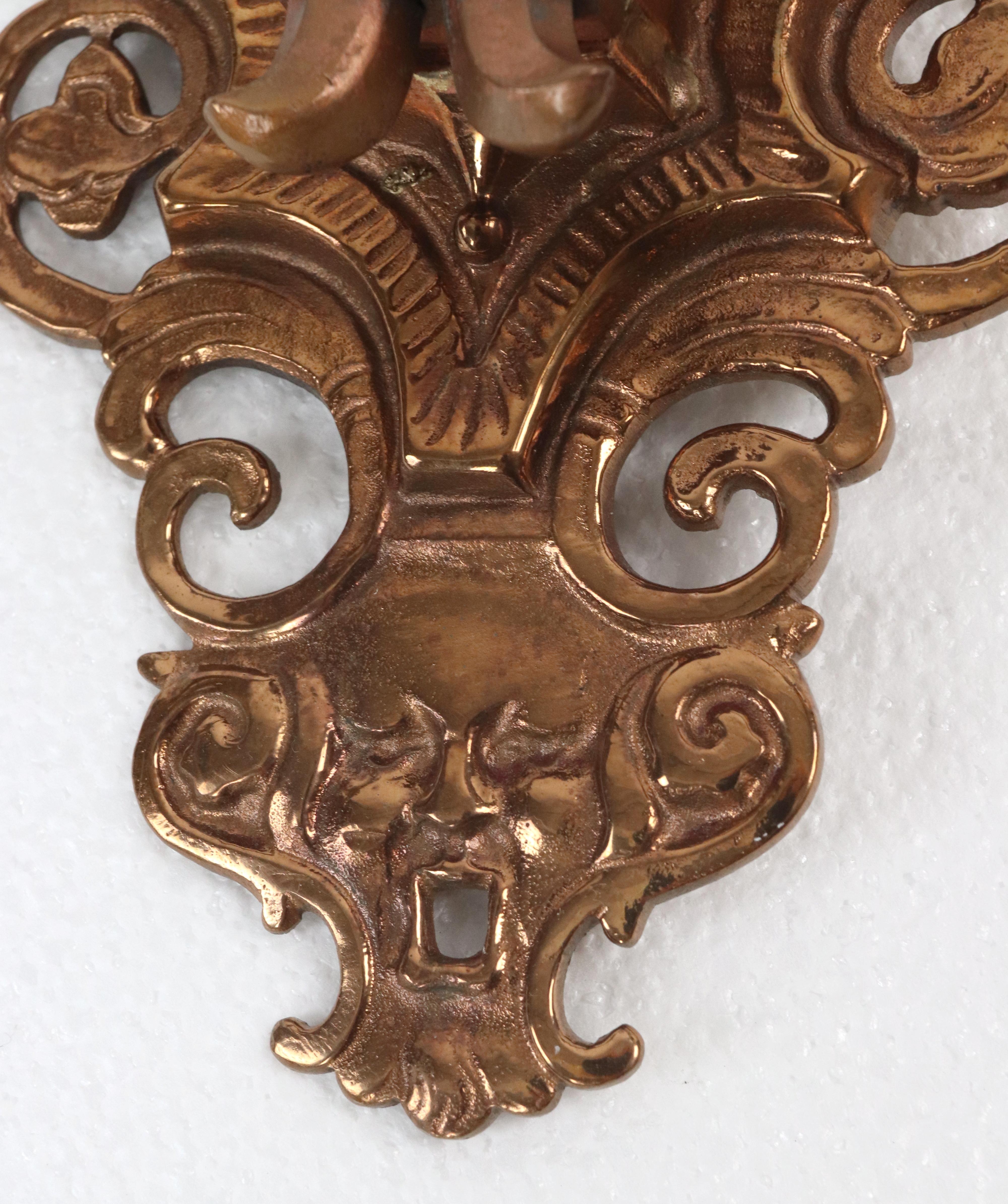 Coppia di tubi da 18 pollici. Oscar Bach - Applique da parete a 2 bracci in stile bronzo in vendita 5