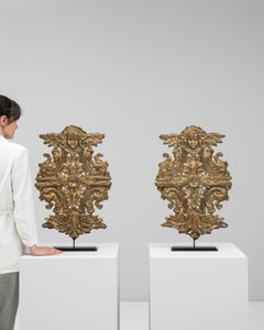 Pair Of 1820s French Brass Sculptures On Metal Stand