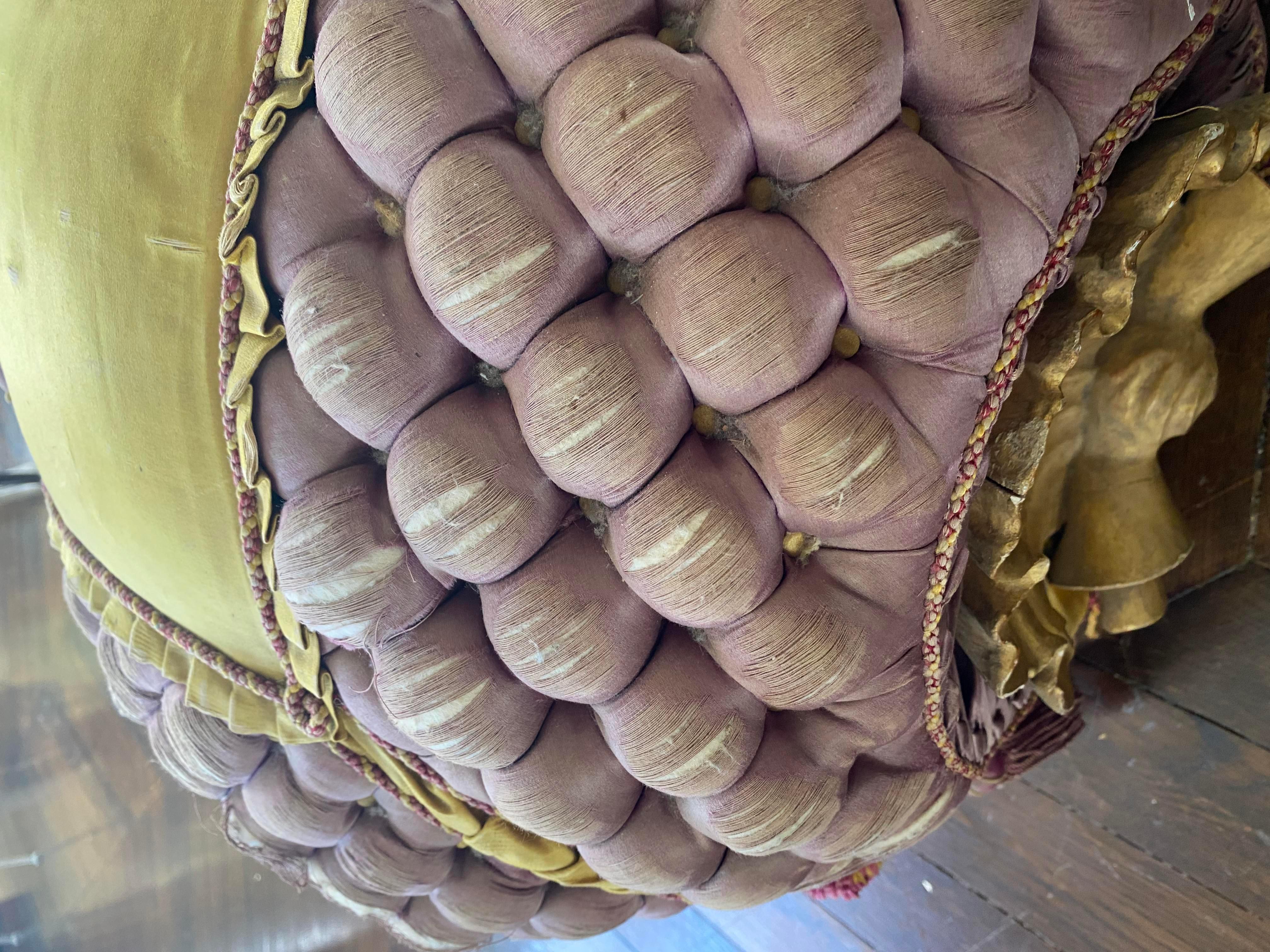 Pair of 1860 Period Tufted Ottomans For Sale 7