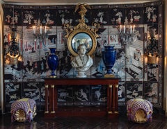 Pair of 1860 Period Tufted Ottomans