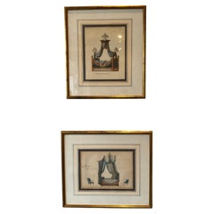 Pair of 1860s French Prints Of Beds
