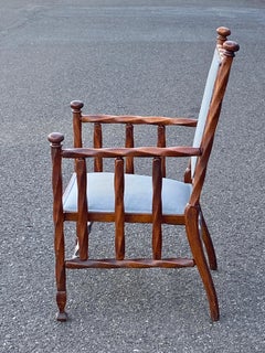 Ein Paar Lounge-Sessel aus den 1880er Jahren mit „Barley Twist“-Verzierung und Walnussholz von George Hunzinger