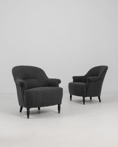 Pair Of 1880s French Napoleon III Upholstered Armchairs
