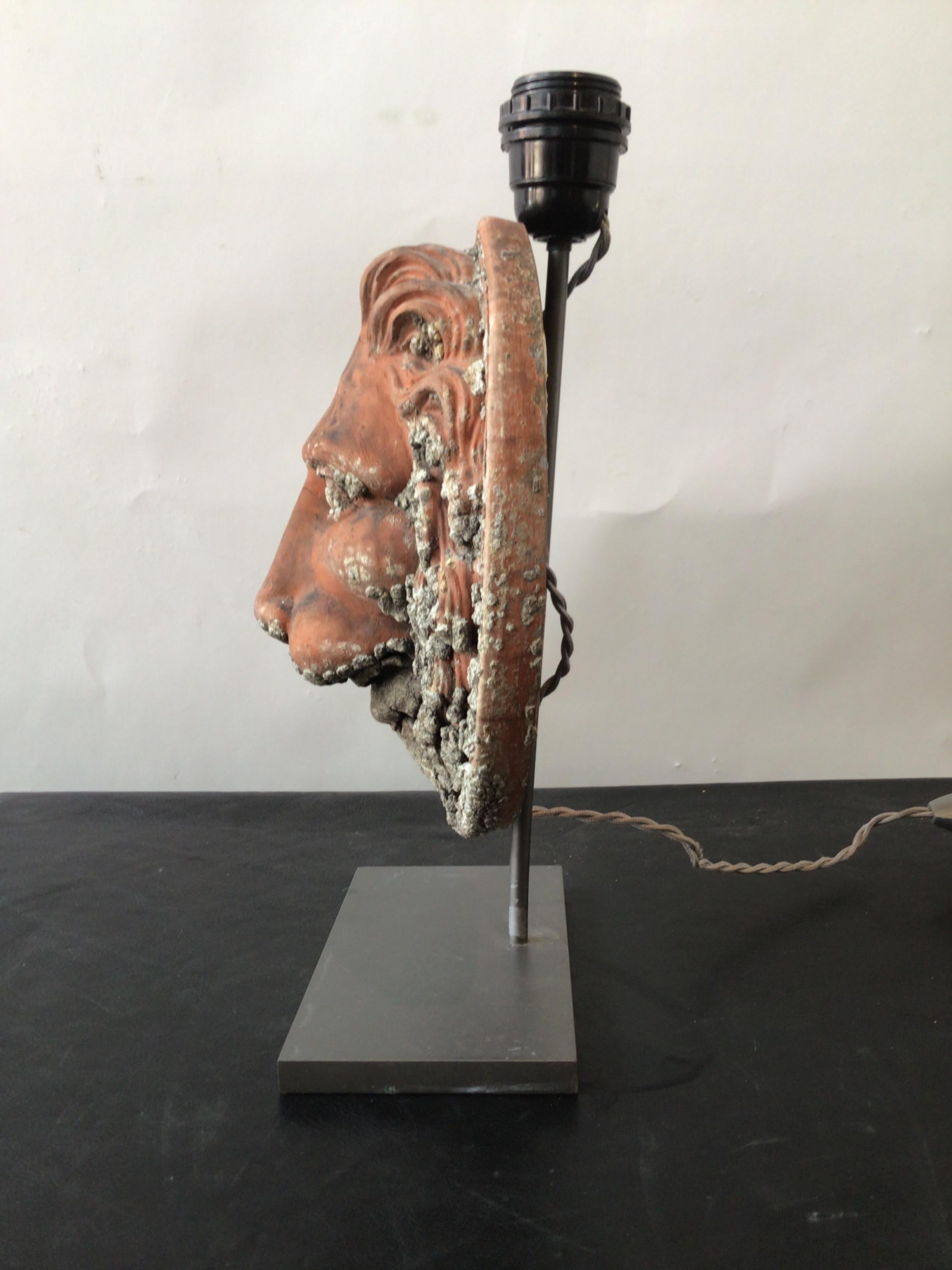 Pair of 1890s Terracotta Lion Table Lamps 1