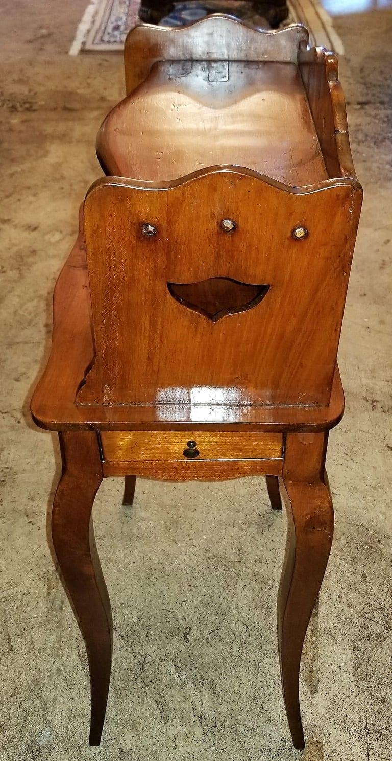 Pair of 18C Country French Cherrywood Open Shelved Side Tables For Sale 4