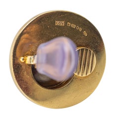 Pair of 18K Gold and Enamel Ear Clips