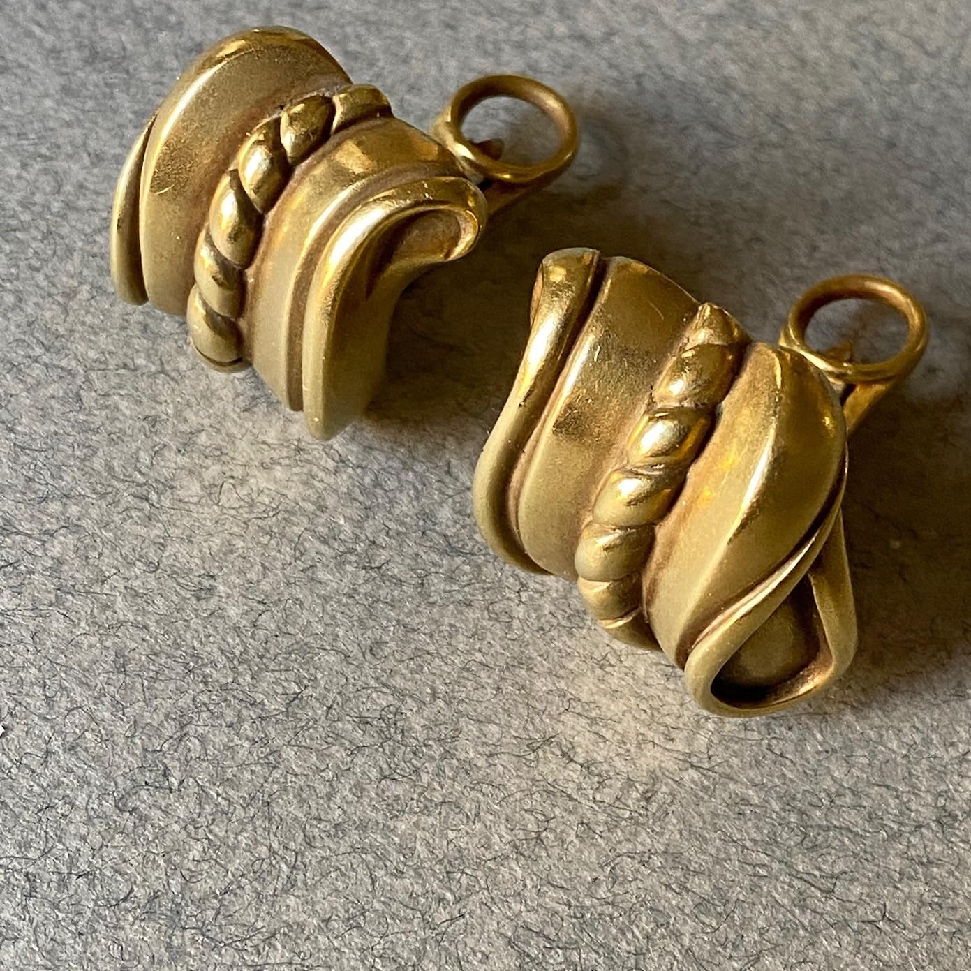 18k gold clip on earrings