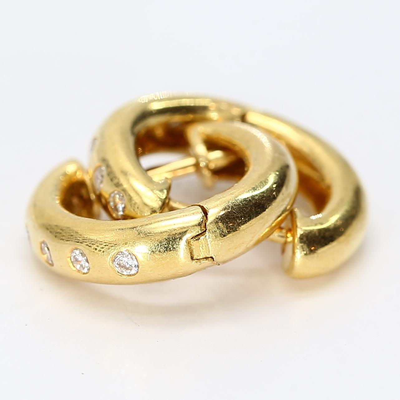 Taglio rotondo Coppia di orecchini 