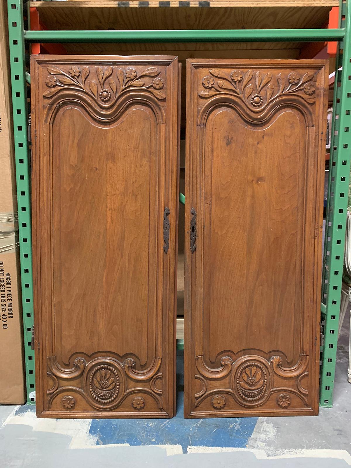 Pair of 18th-19th century French carved doors.