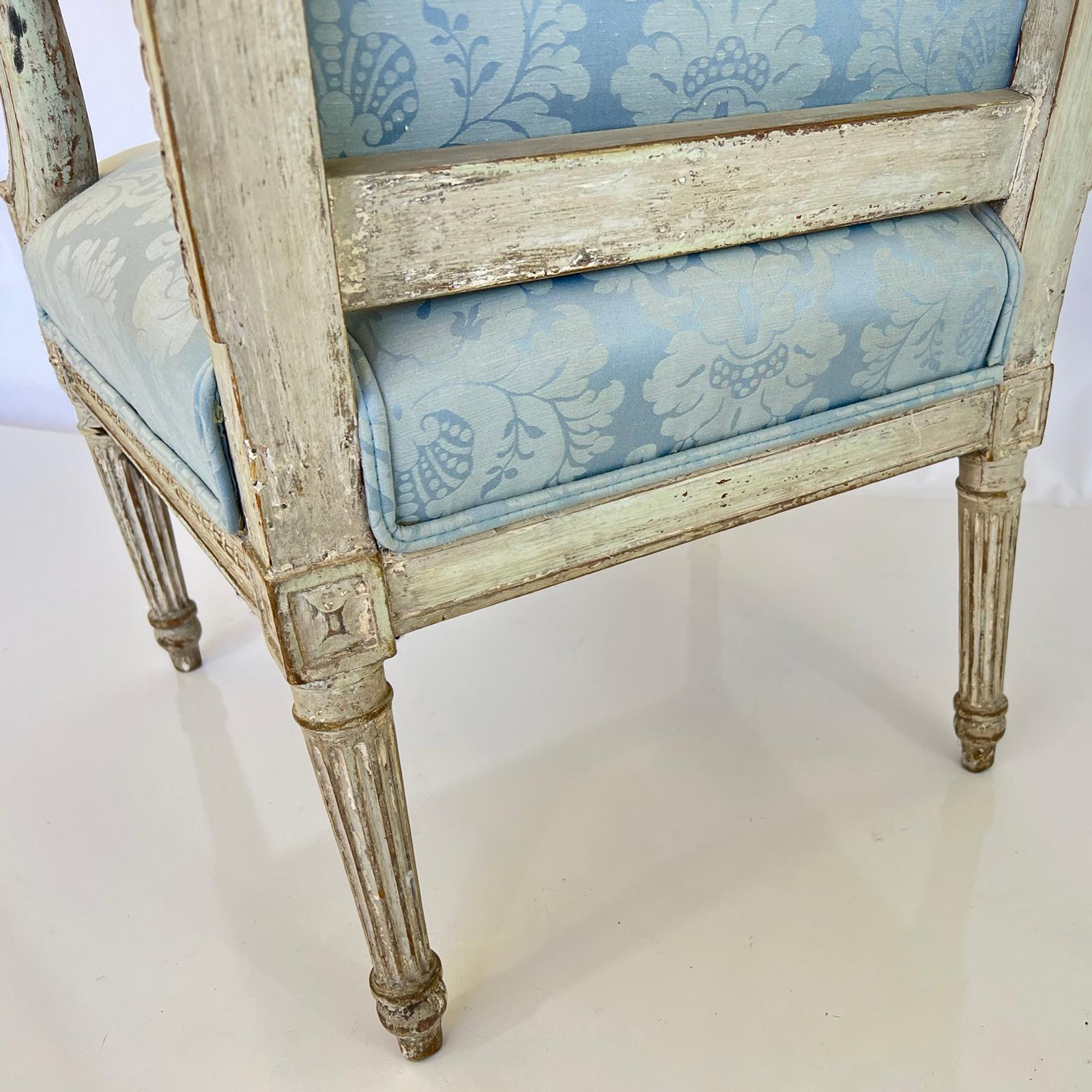 Pair of 18th/19th Century French Carved Fauteuils For Sale 7