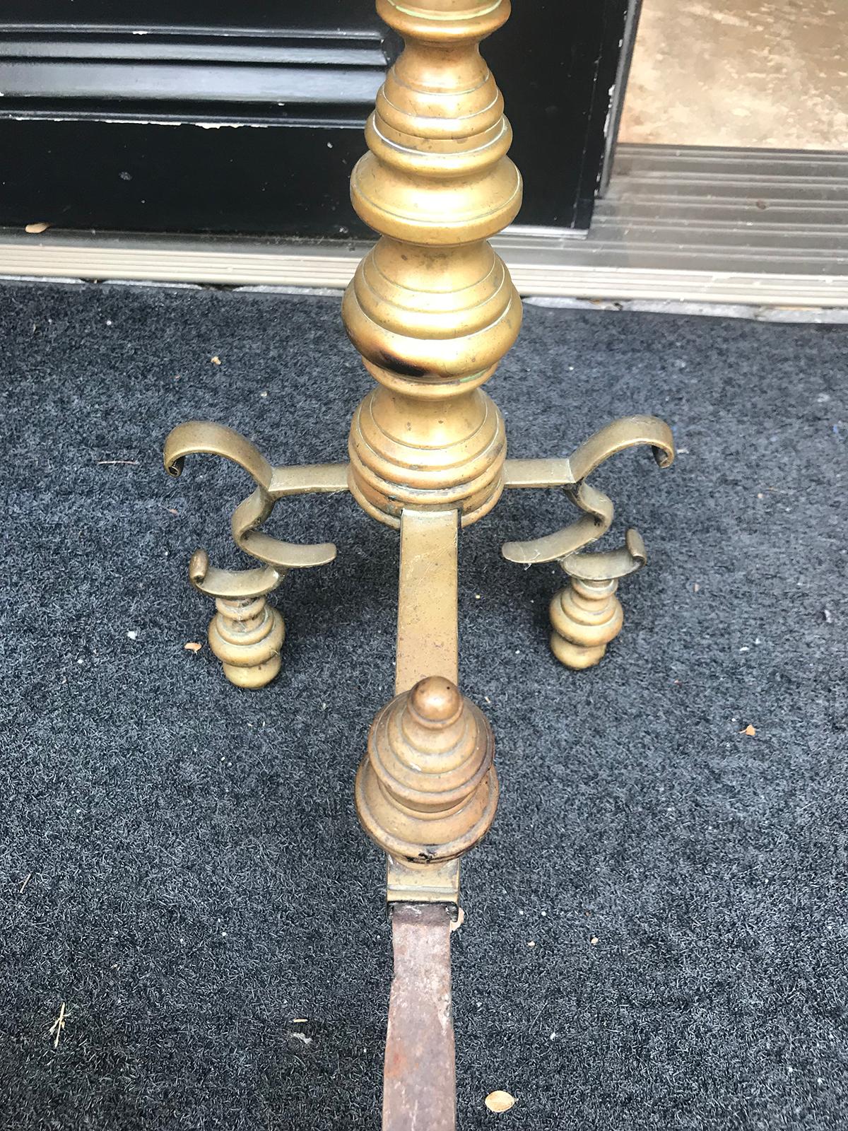 Pair of 18th-19th Century Georgian Style Andirons For Sale 5