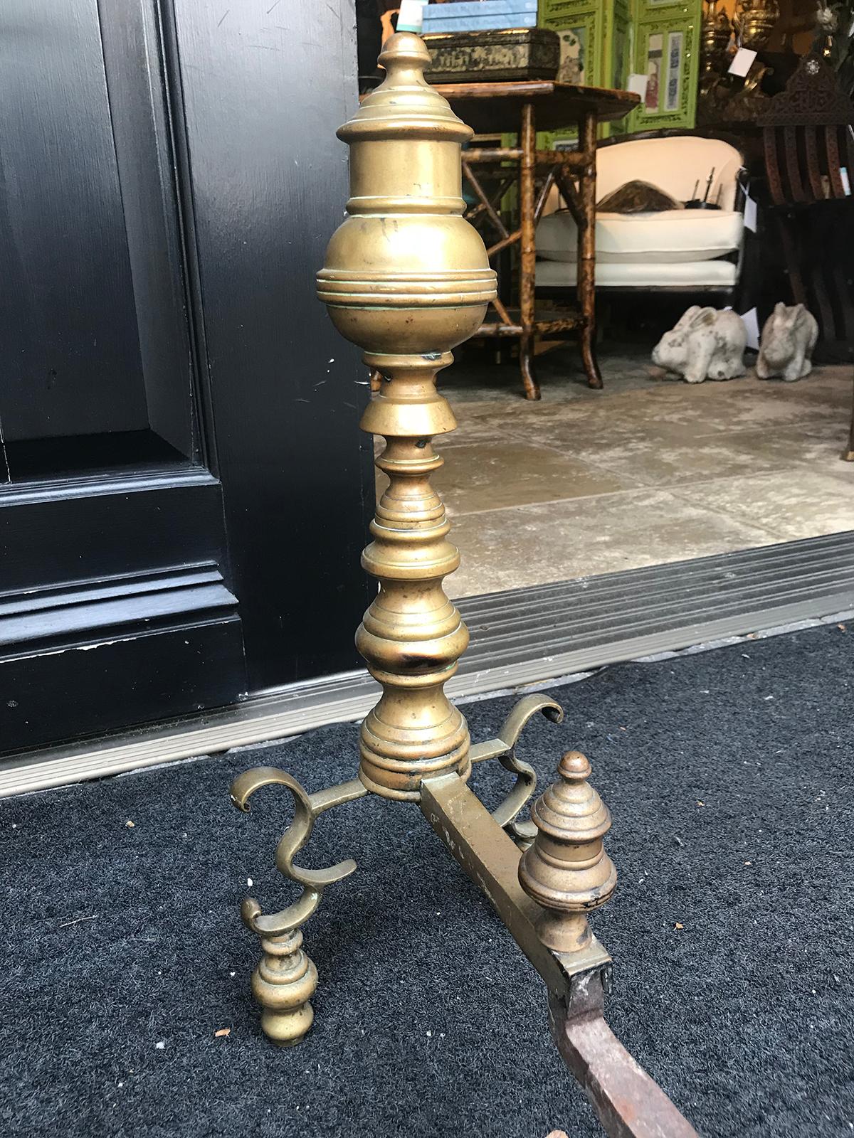 Pair of 18th-19th Century Georgian Style Andirons For Sale 6