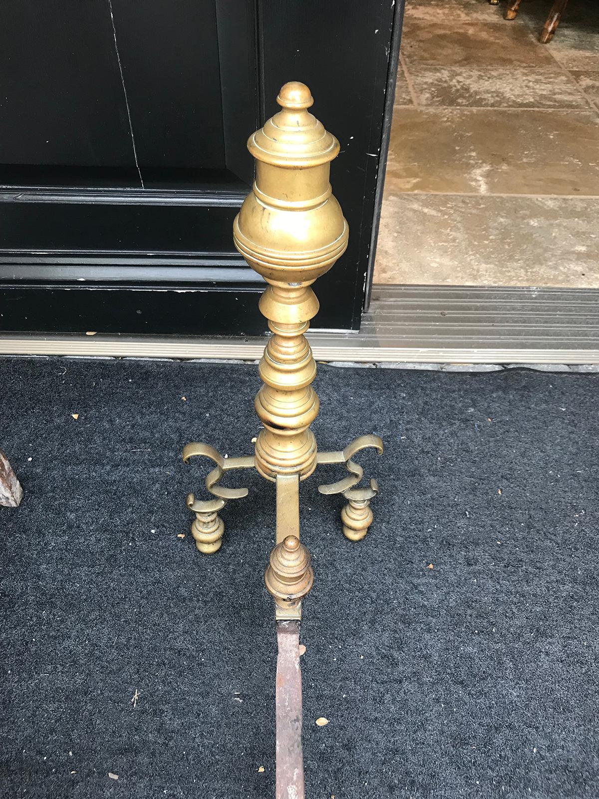 Pair of 18th-19th Century Georgian Style Andirons For Sale 7