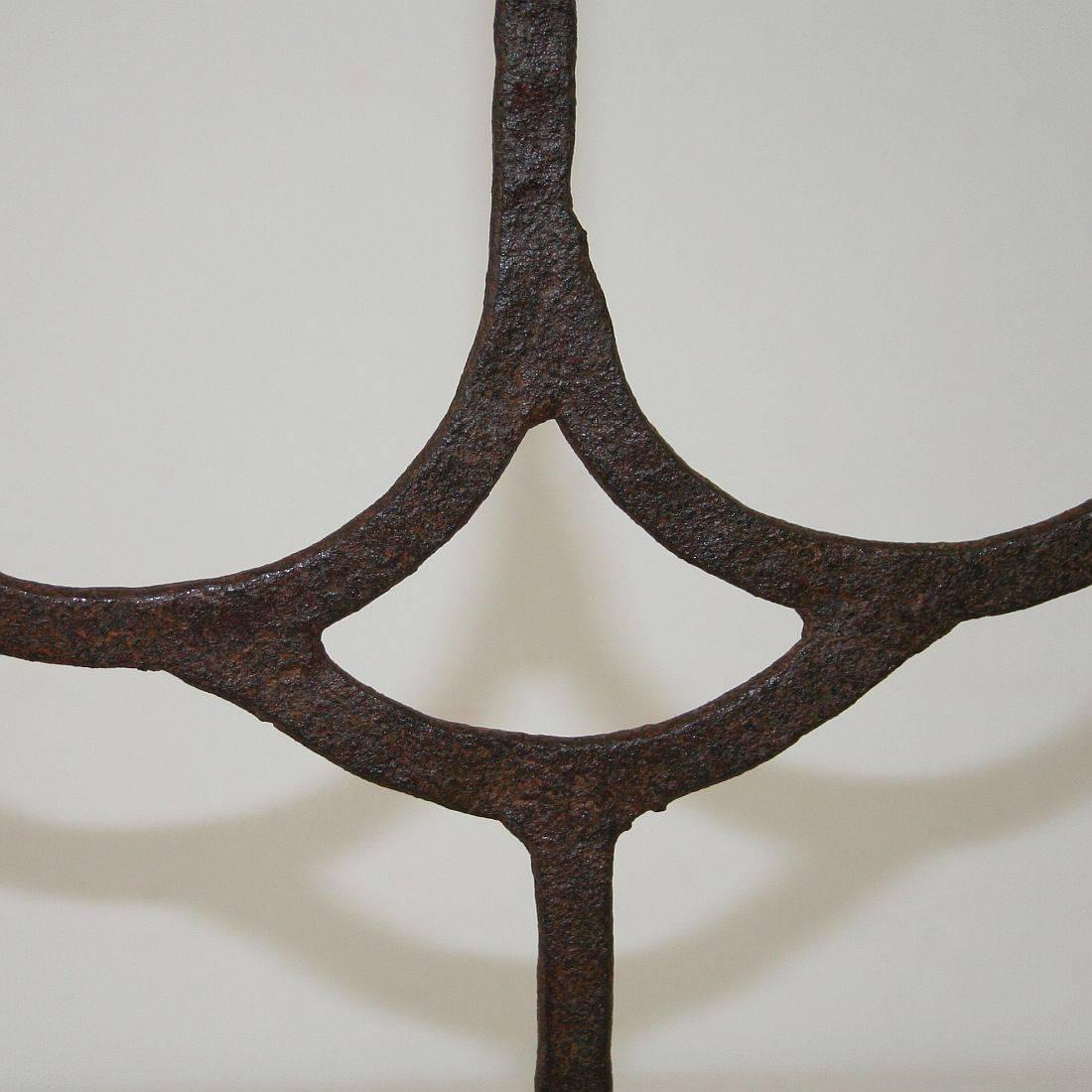 Pair of 18th-19th Century Hand-Forged Iron Candleholders 9