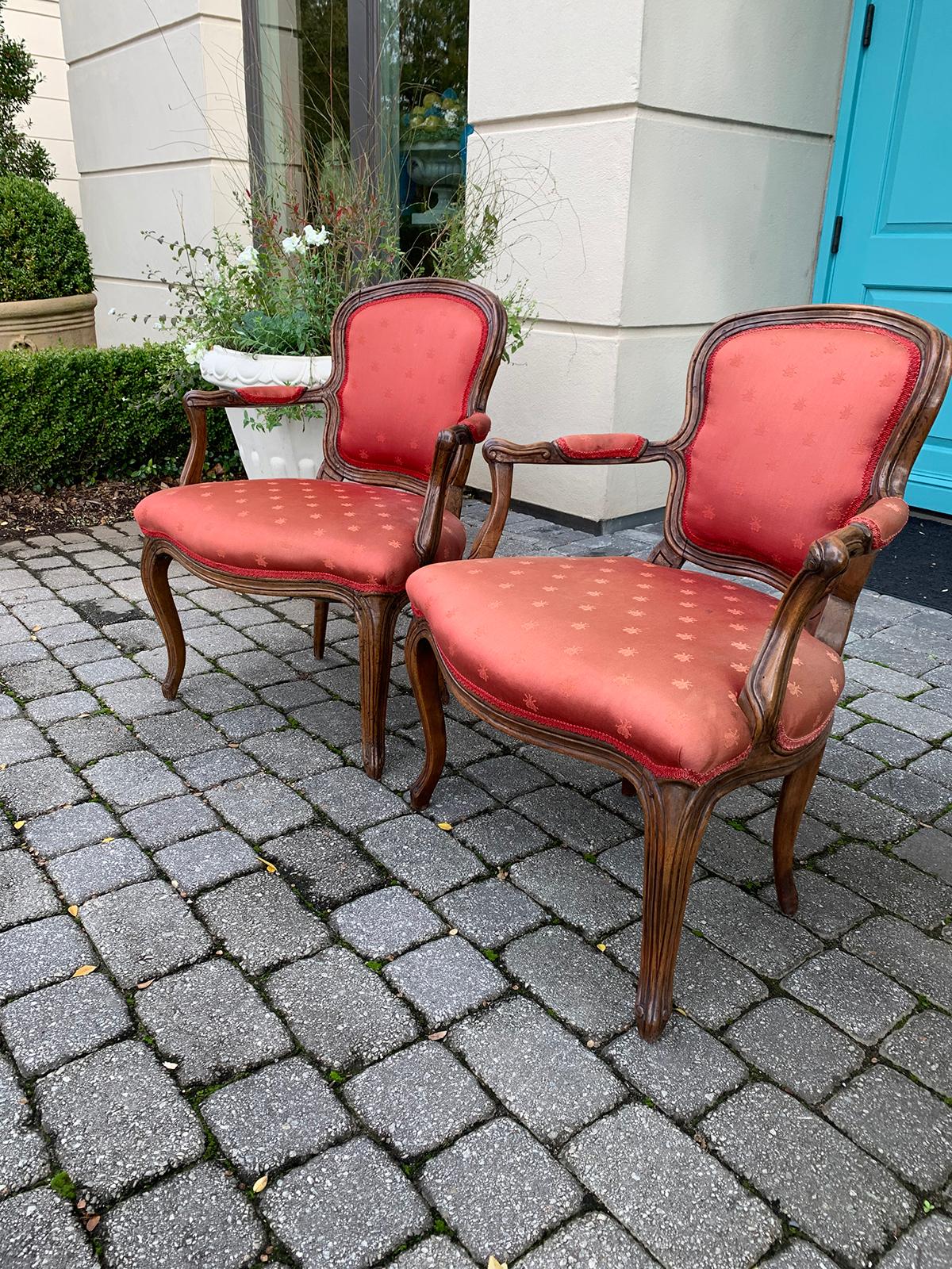 Pair of 18th-19th Century Italian Armchairs In Good Condition For Sale In Atlanta, GA