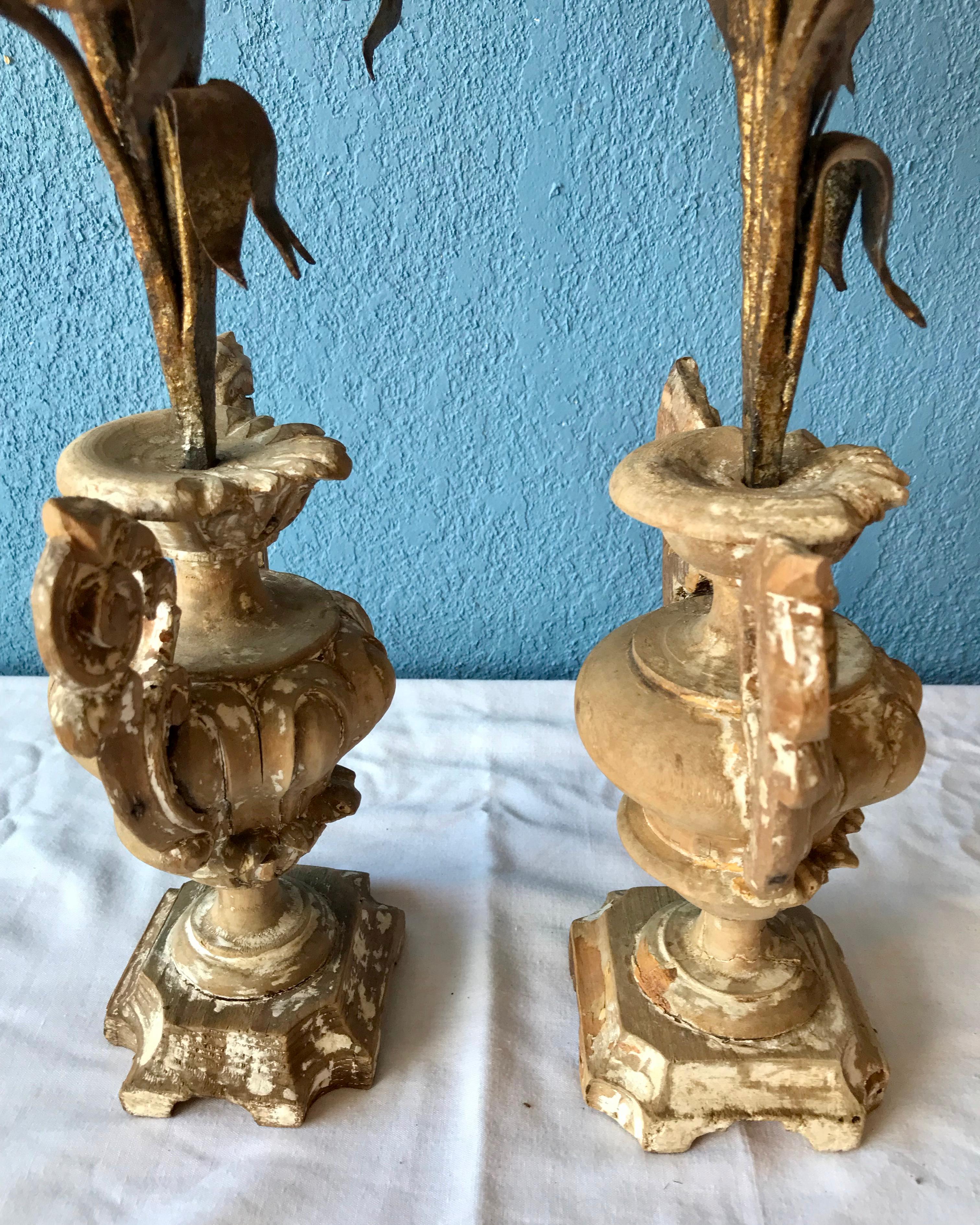 Pair of 18th-19th Century Italian Prickets 6