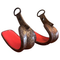 Pair of 18th/19th century Japanese Samurai Abumi (stirrups)