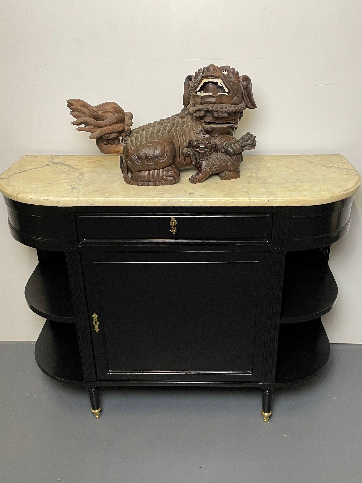 Pair of 18th/19th Century Solid Teak Foo Dogs, Opposing, Statuary For Sale 3
