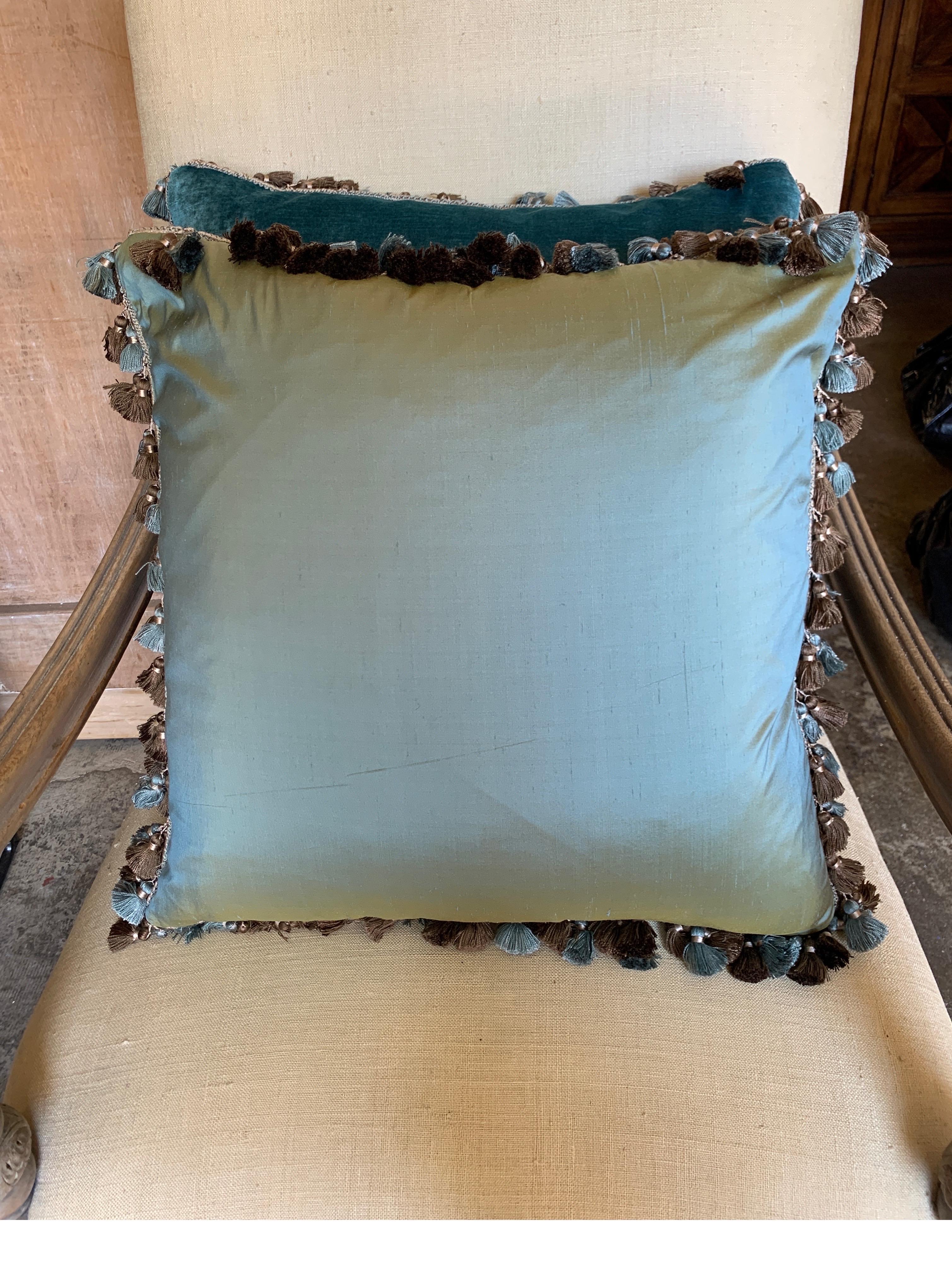 Pair of 18th Century Appliqué Pillows by Melissa Levinson 2