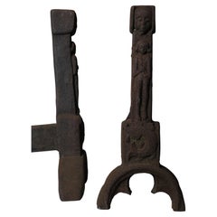 Pair of 18th C andirons