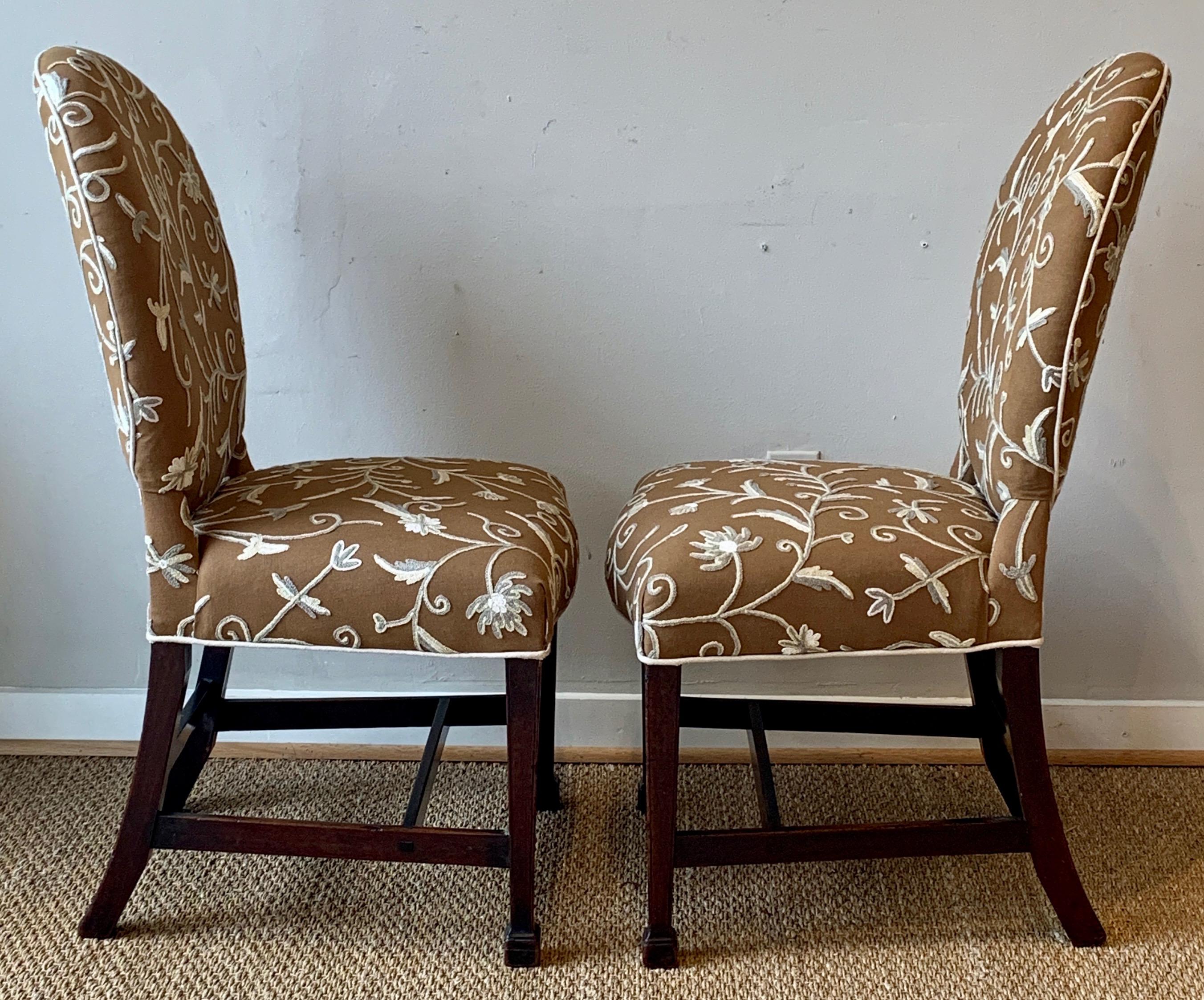 George III Pair of 18th Century English Side Chairs