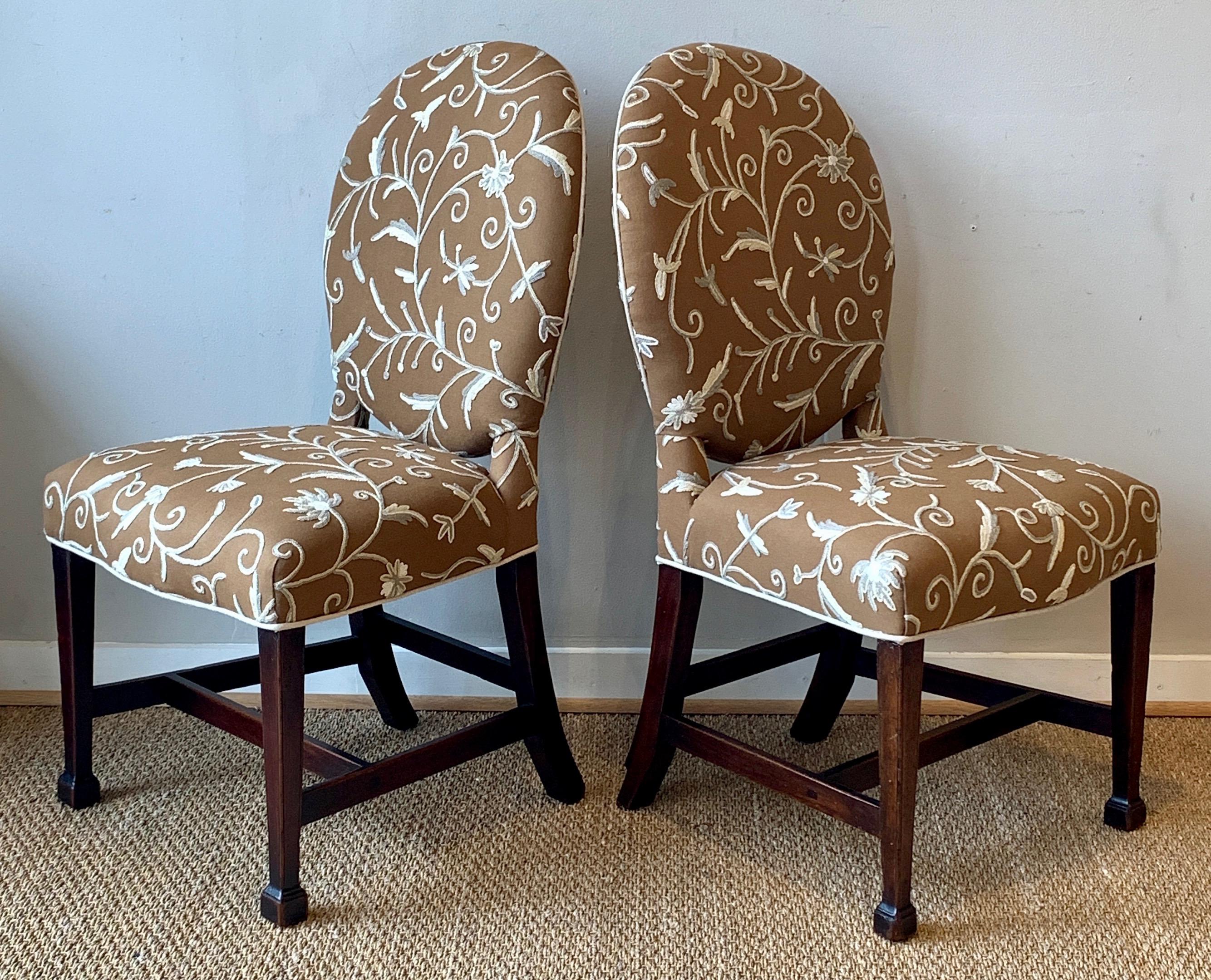 Mahogany Pair of 18th Century English Side Chairs