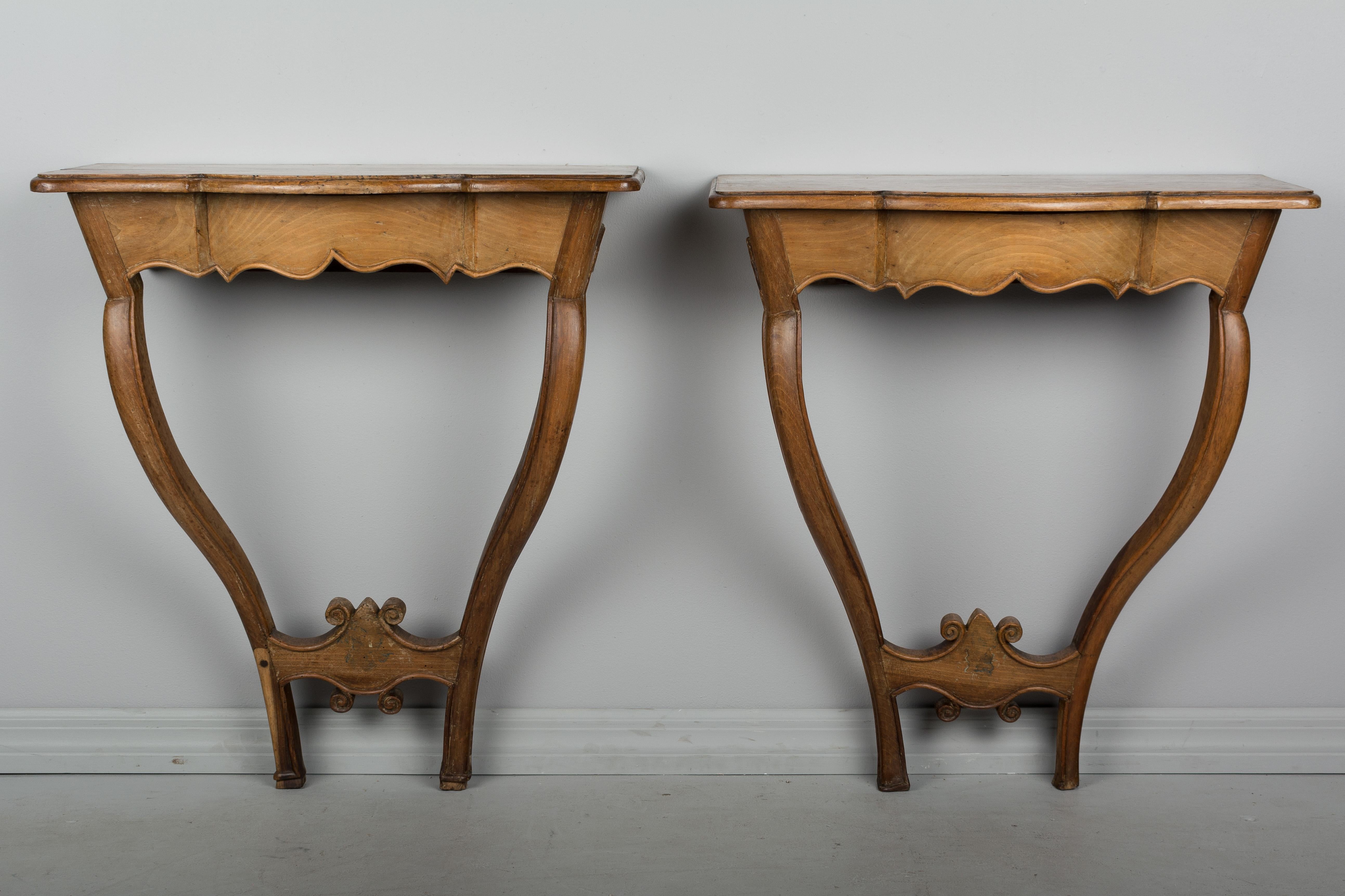 Louis XV Pair of 18th Century French Console Tables