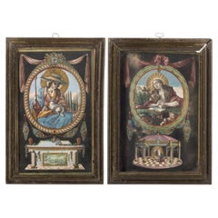 Pair of 18th C. French engravings 'St. Mary Magdalene' & 'St. John the Baptist'