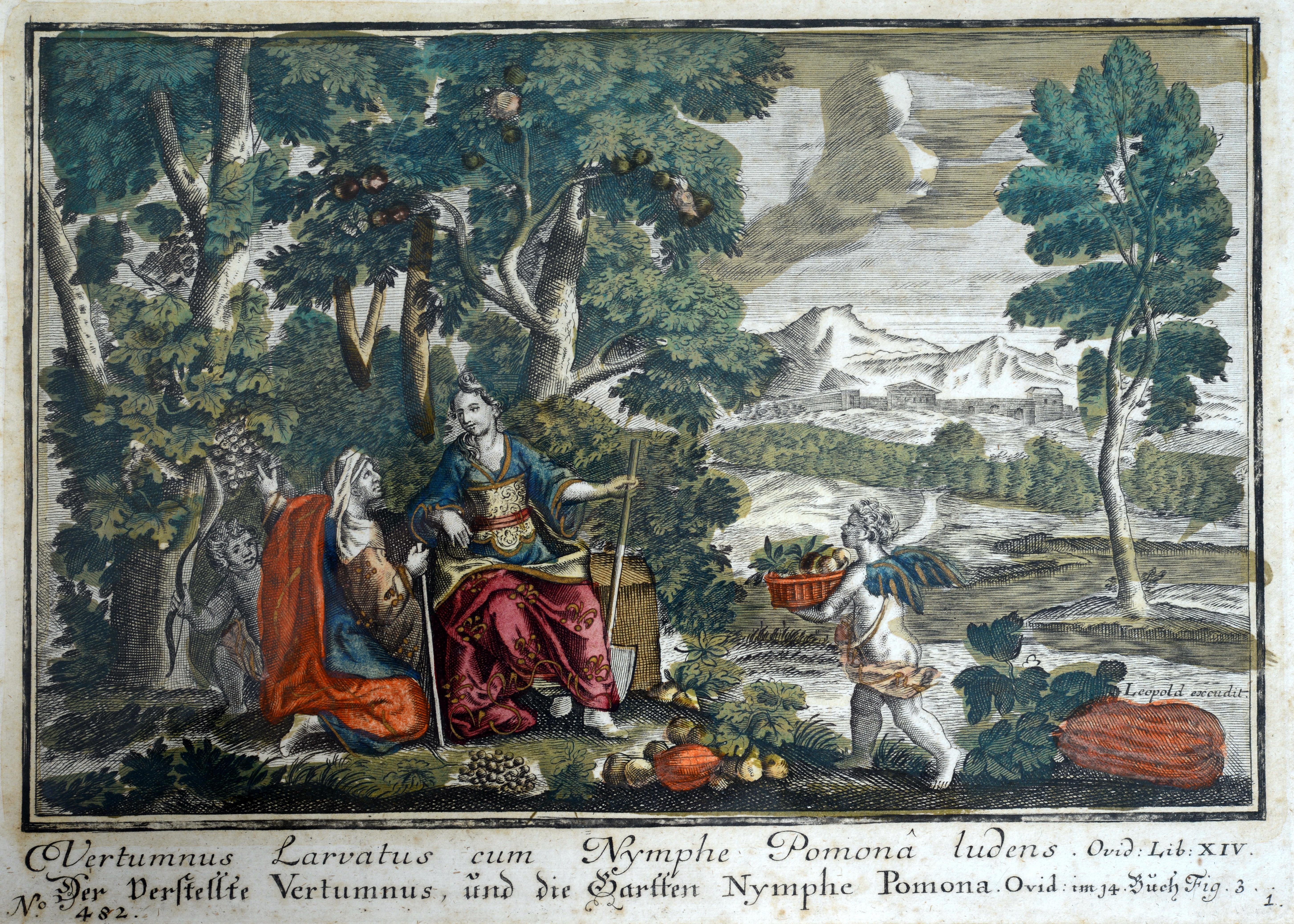 Paar handkolorierte Kupfergravuren von Josef Friedrich (1668-1726) aus dem 18. Jahrhundert im Angebot 2