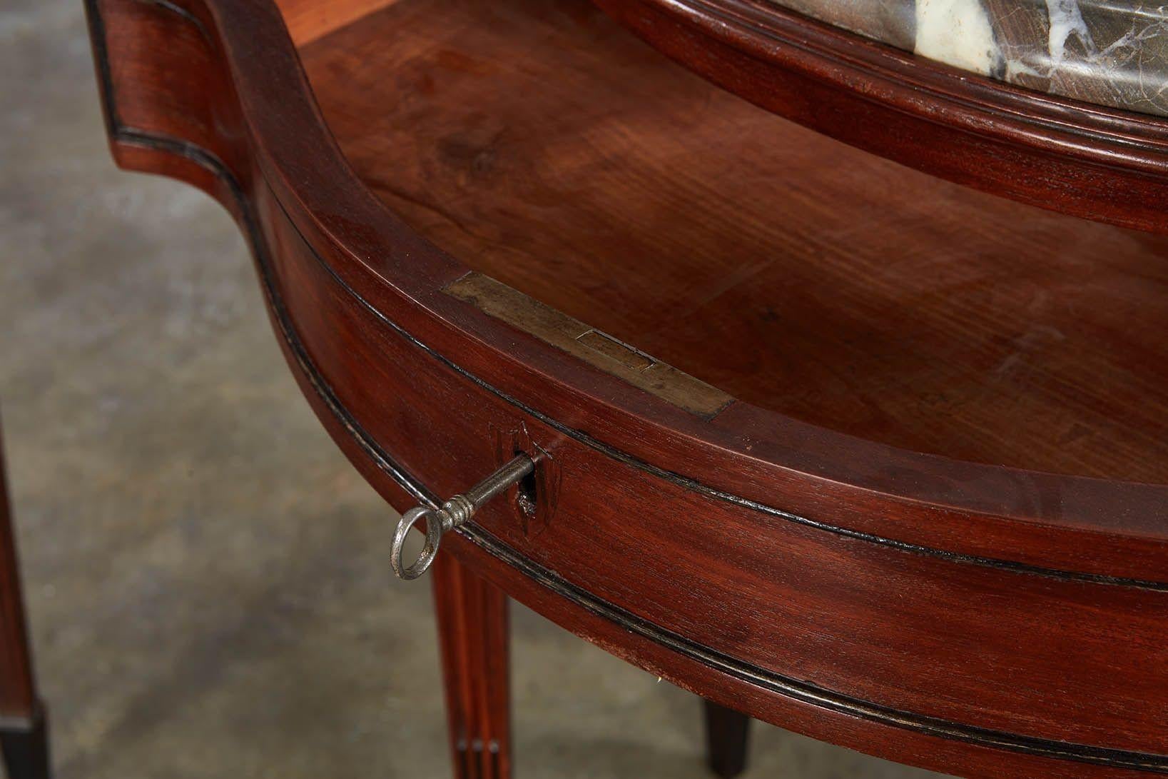 Pair of 18th c. Italian Classical Marble Top Console Tables For Sale 11