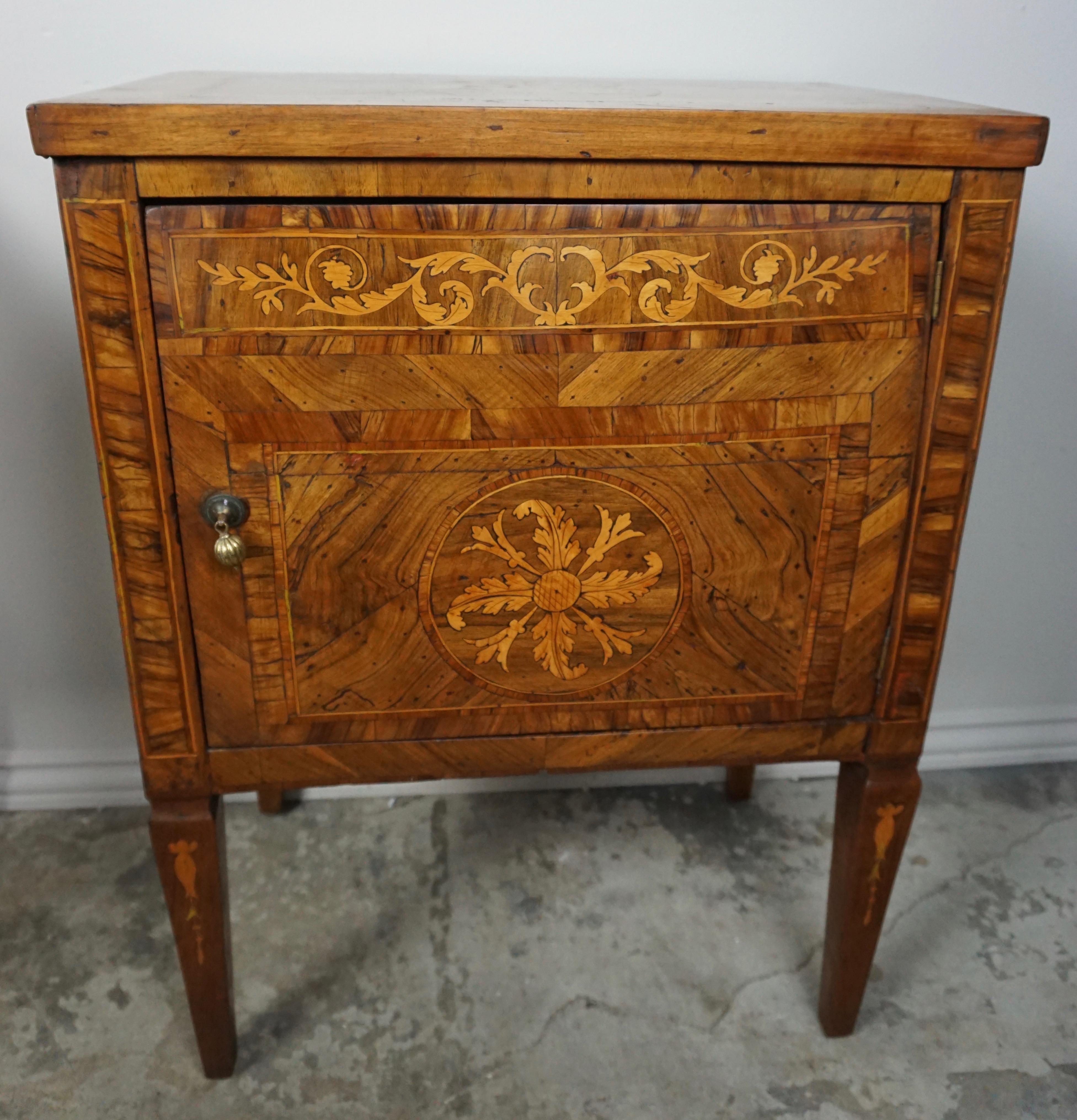 18th Century and Earlier Pair of 18th Century Italian Inlaid Chests