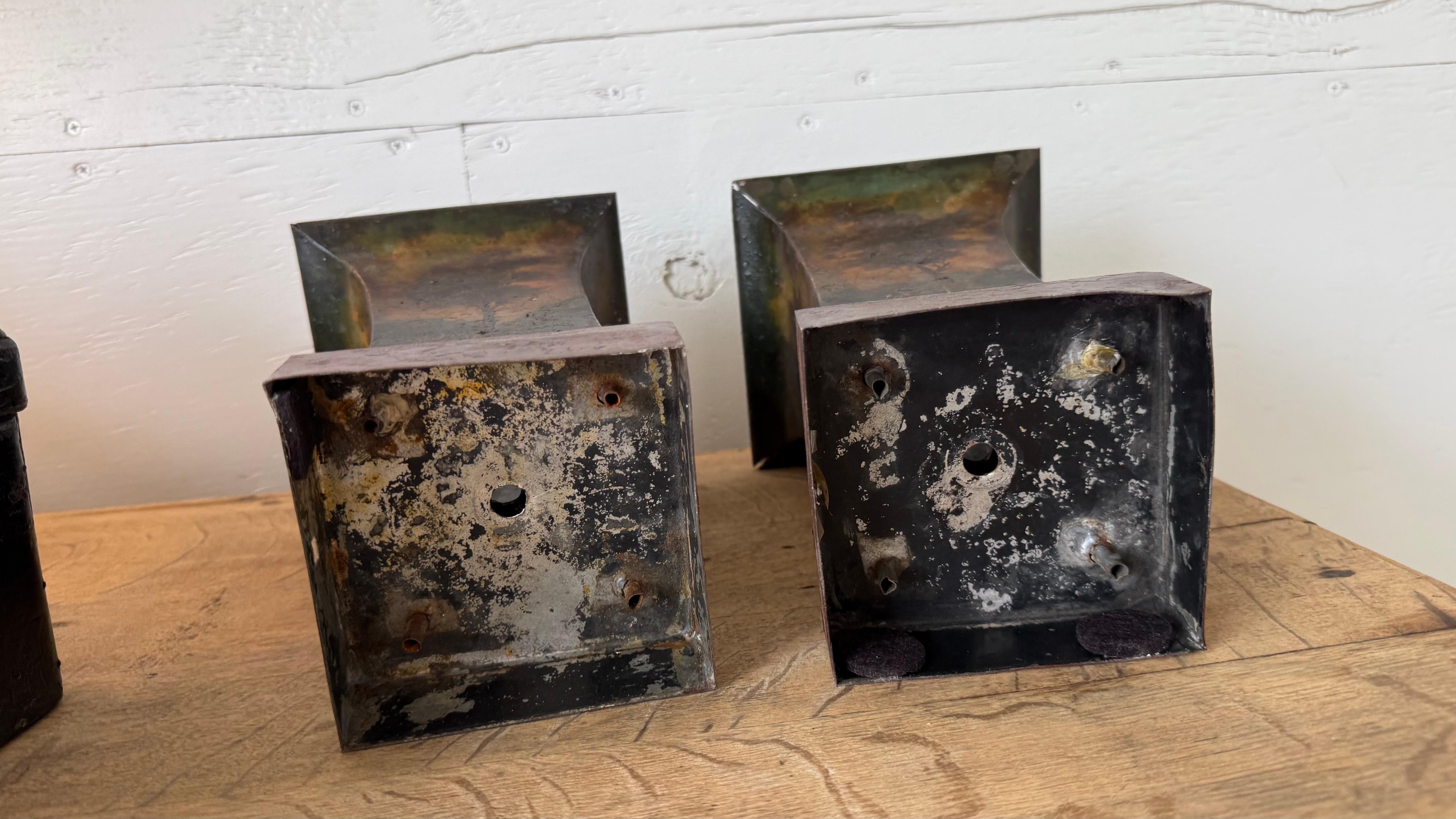 Pair of 18th c. Painted Tole Urns For Sale 6