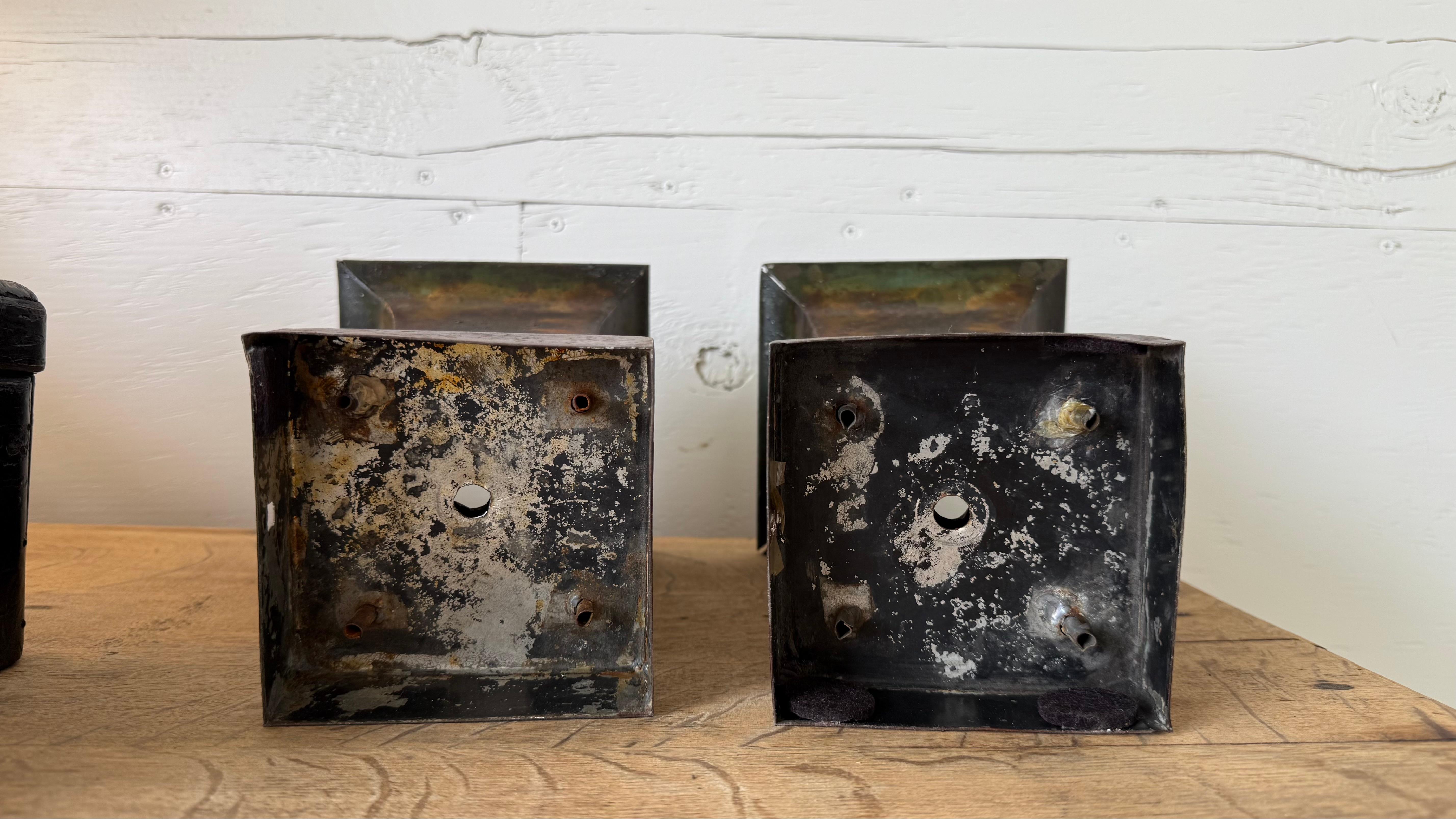 Pair of 18th c. Painted Tole Urns For Sale 7