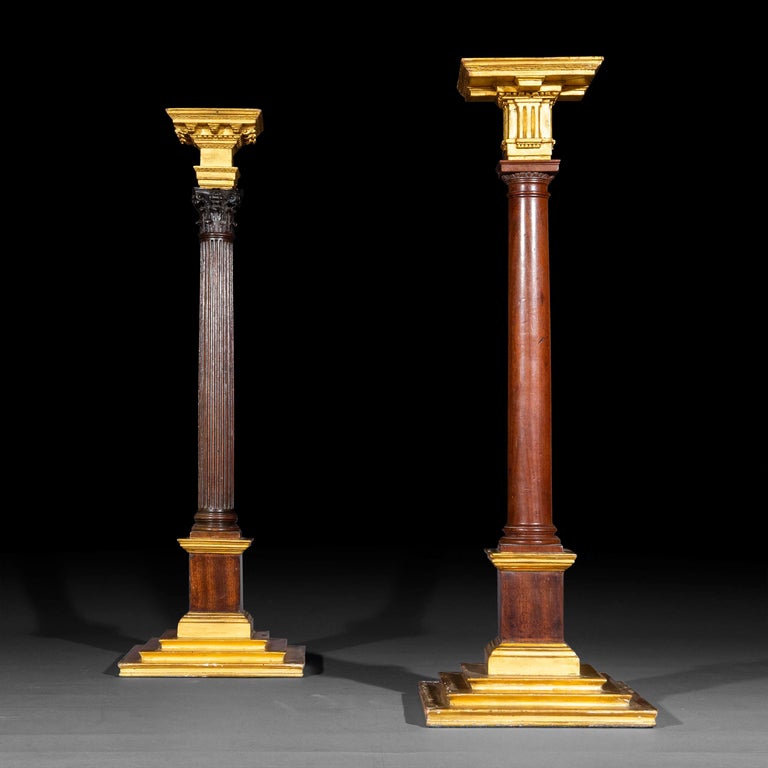 Pair of 18th Century Architectural Models of Classical Columns For Sale 1