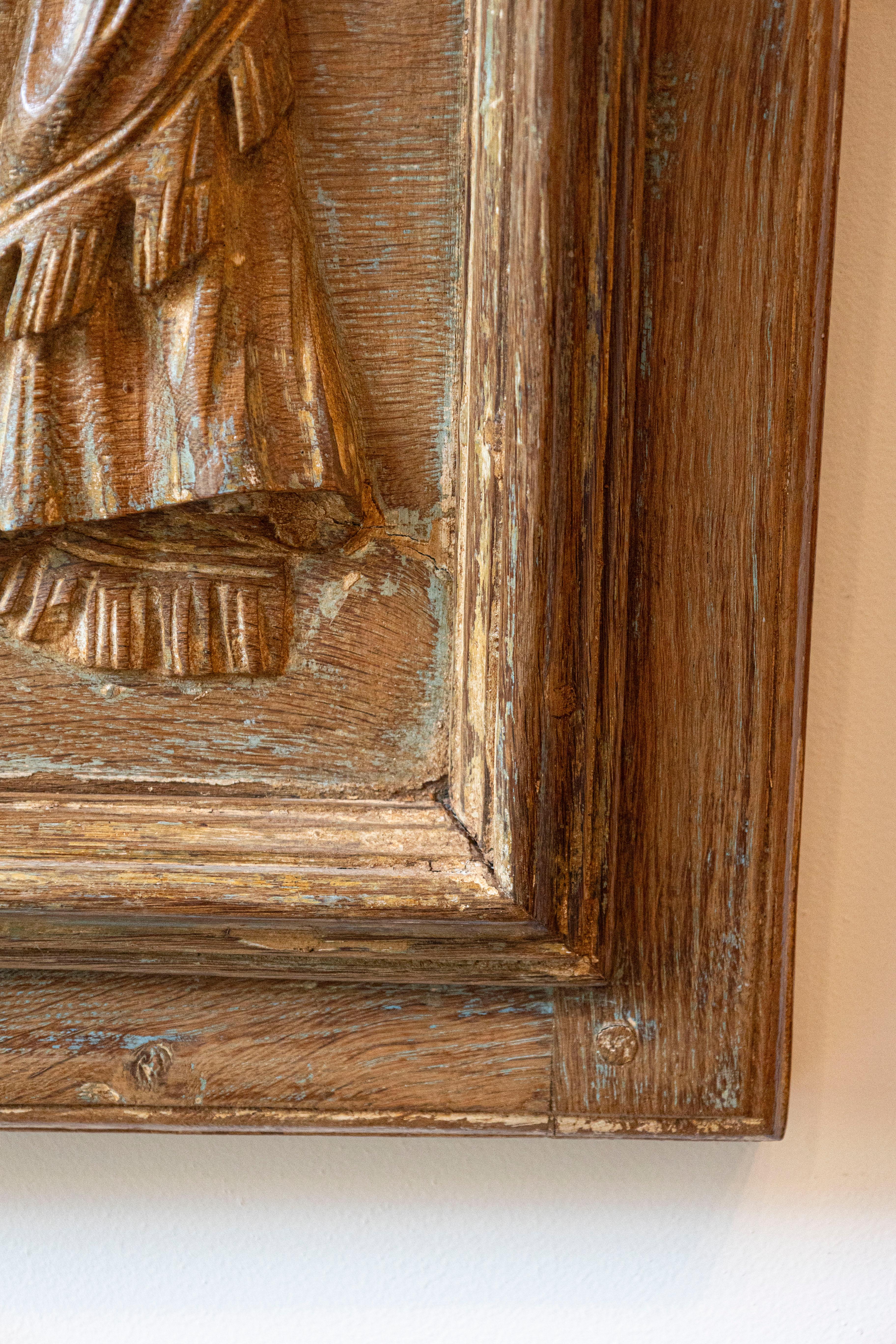 Pareja de Paneles Arquitectónicos del Siglo XVIII con Swags Tallados a Mano en Bajo Relieve siglo XVIII y antes en venta
