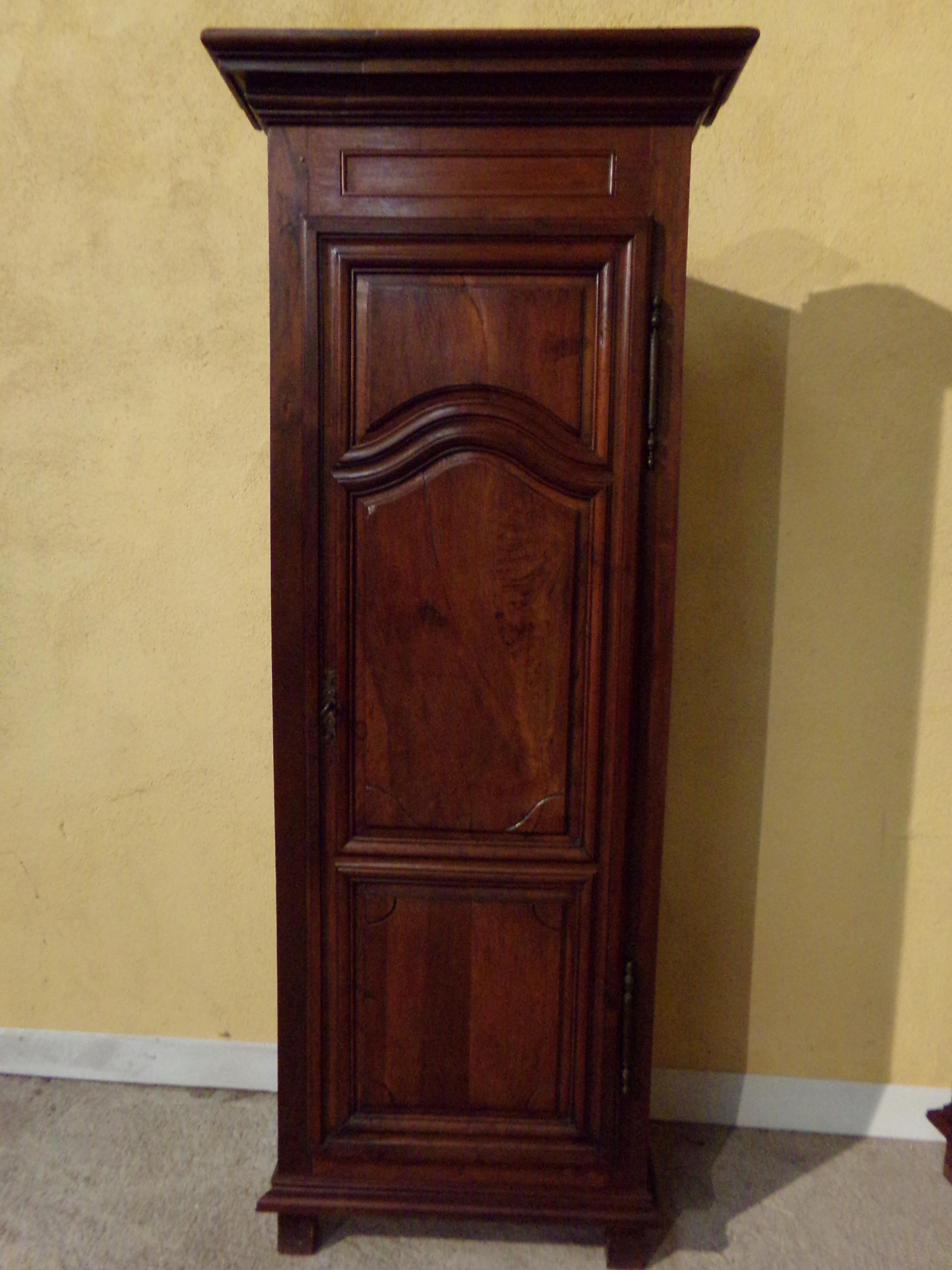 French Pair of 18th Century Armoire Corner Cupboards in Walnut For Sale