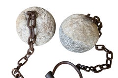 Pair of 18th Century Ball & Chain
