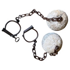 Pair of 18th Century Ball & Chain