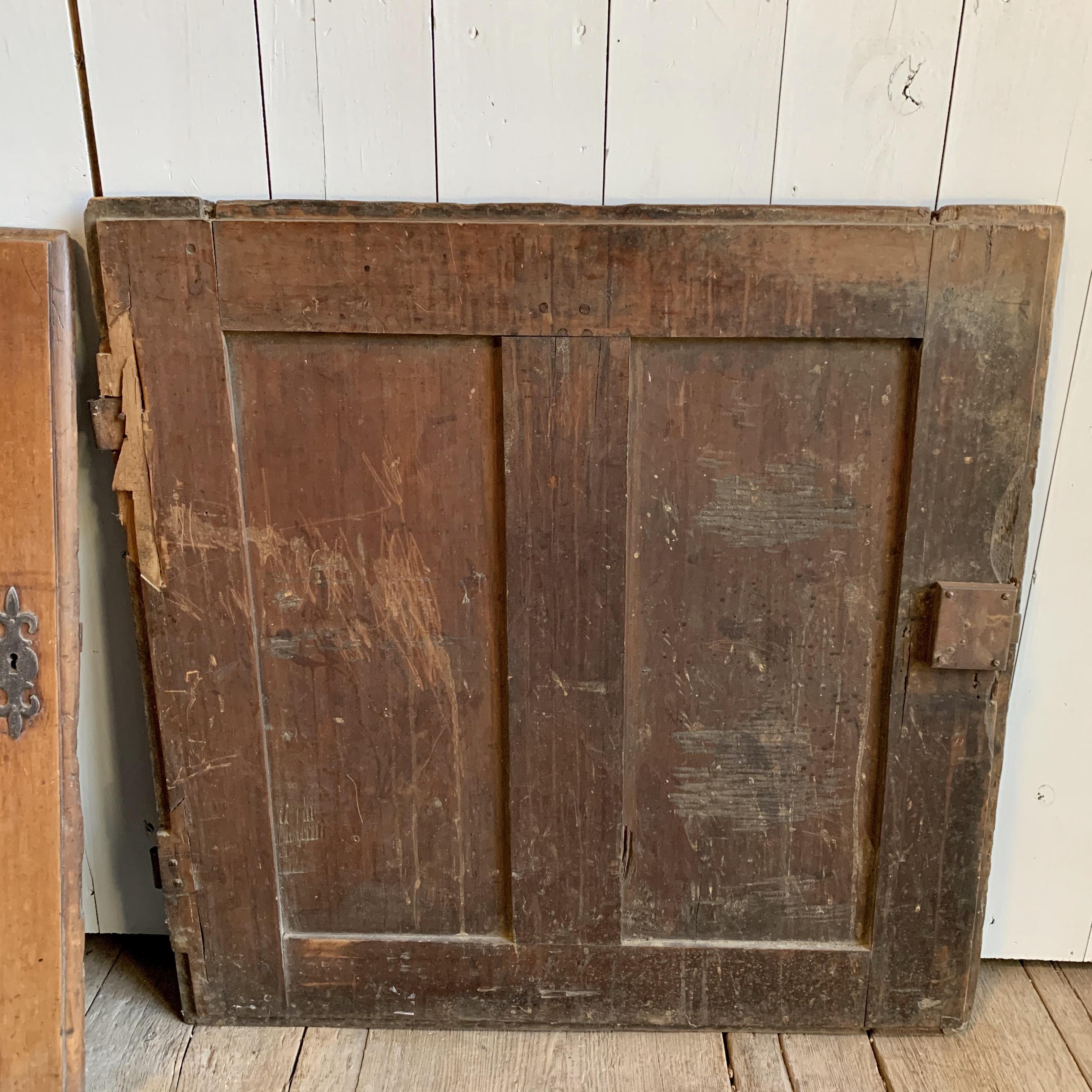 French Pair of 18th Century Cabinet Doors, Cherry