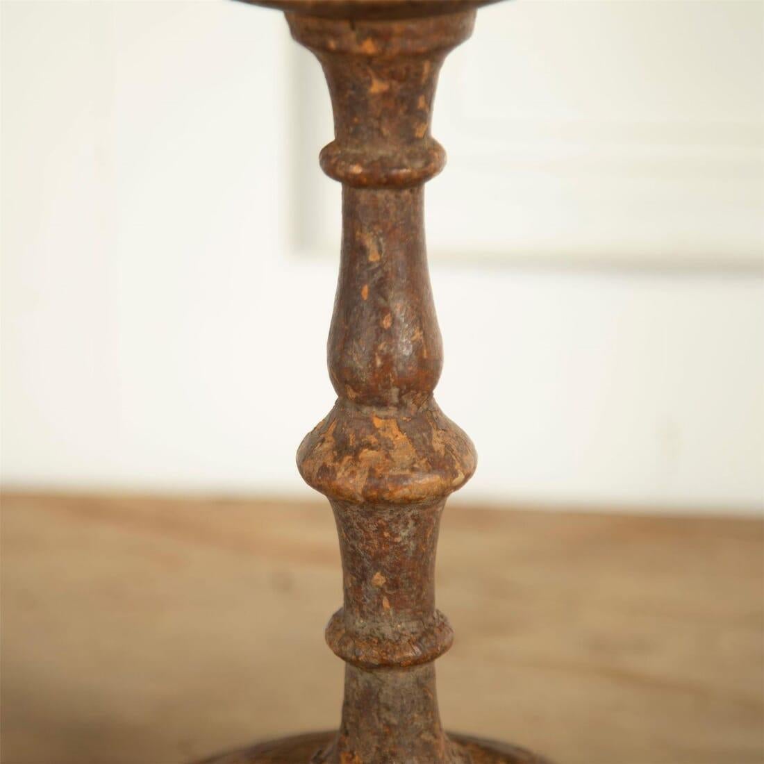 Wood Pair of 18th Century Candlesticks