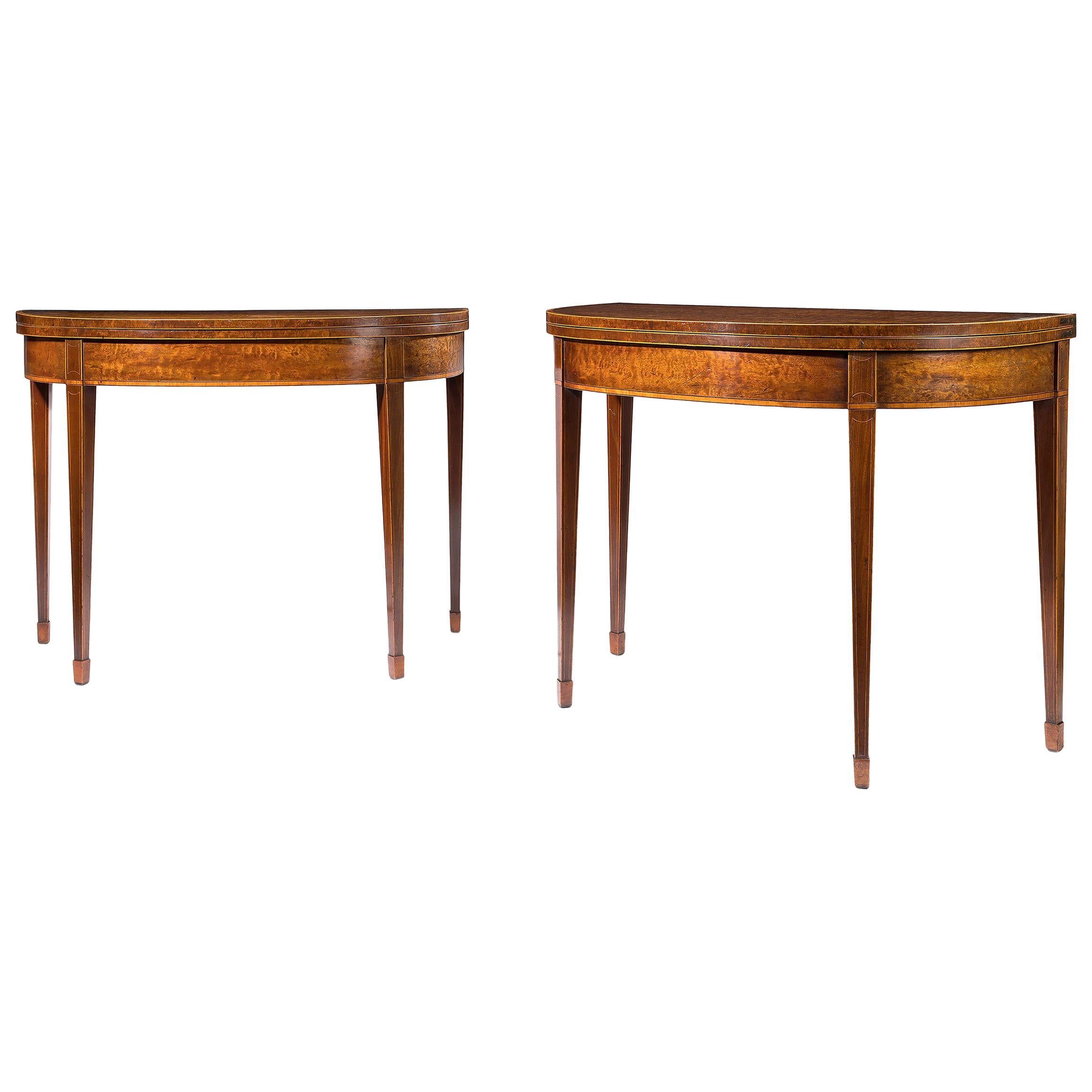 Pair of 18th Century Card Tables For Sale