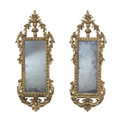 Pair of 18th Century Carved and Gilded Wood Louis XVI Venetian Appliques