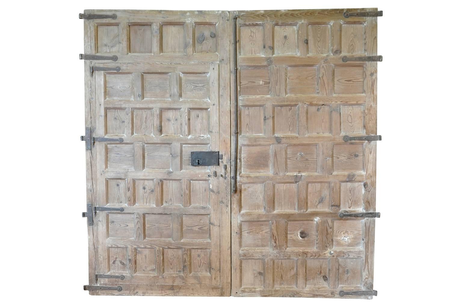 Pine Pair of 18th Century Catalan Entry Doors