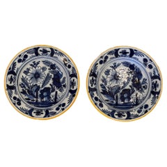 Pair of 18th Century Ceramic Plates