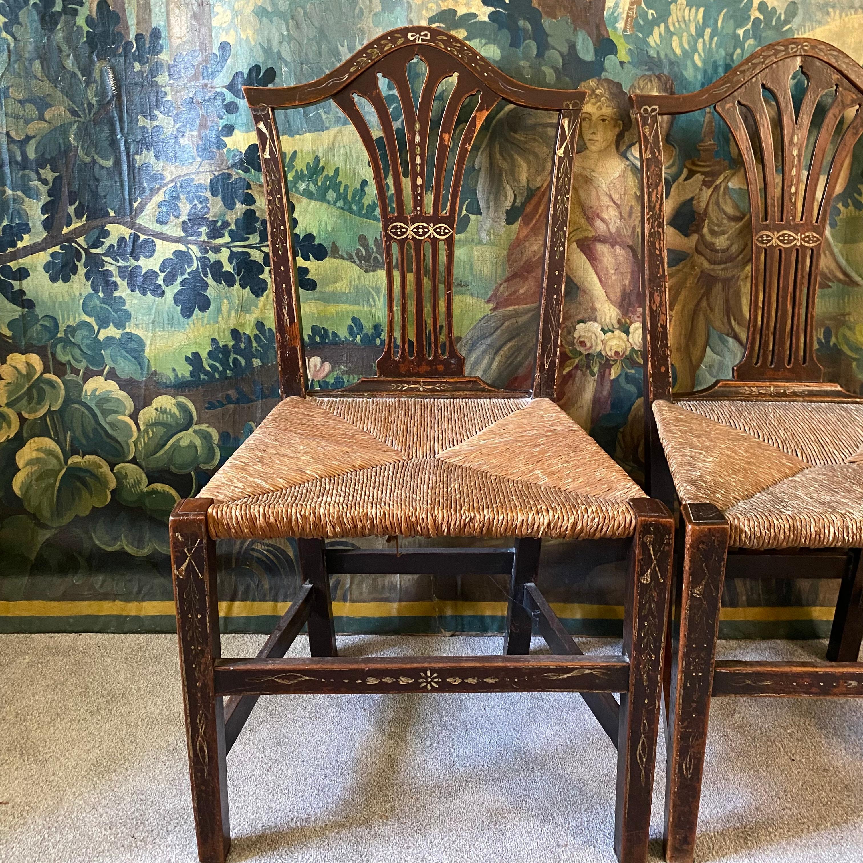 English Pair of 18th Century Chairs For Sale