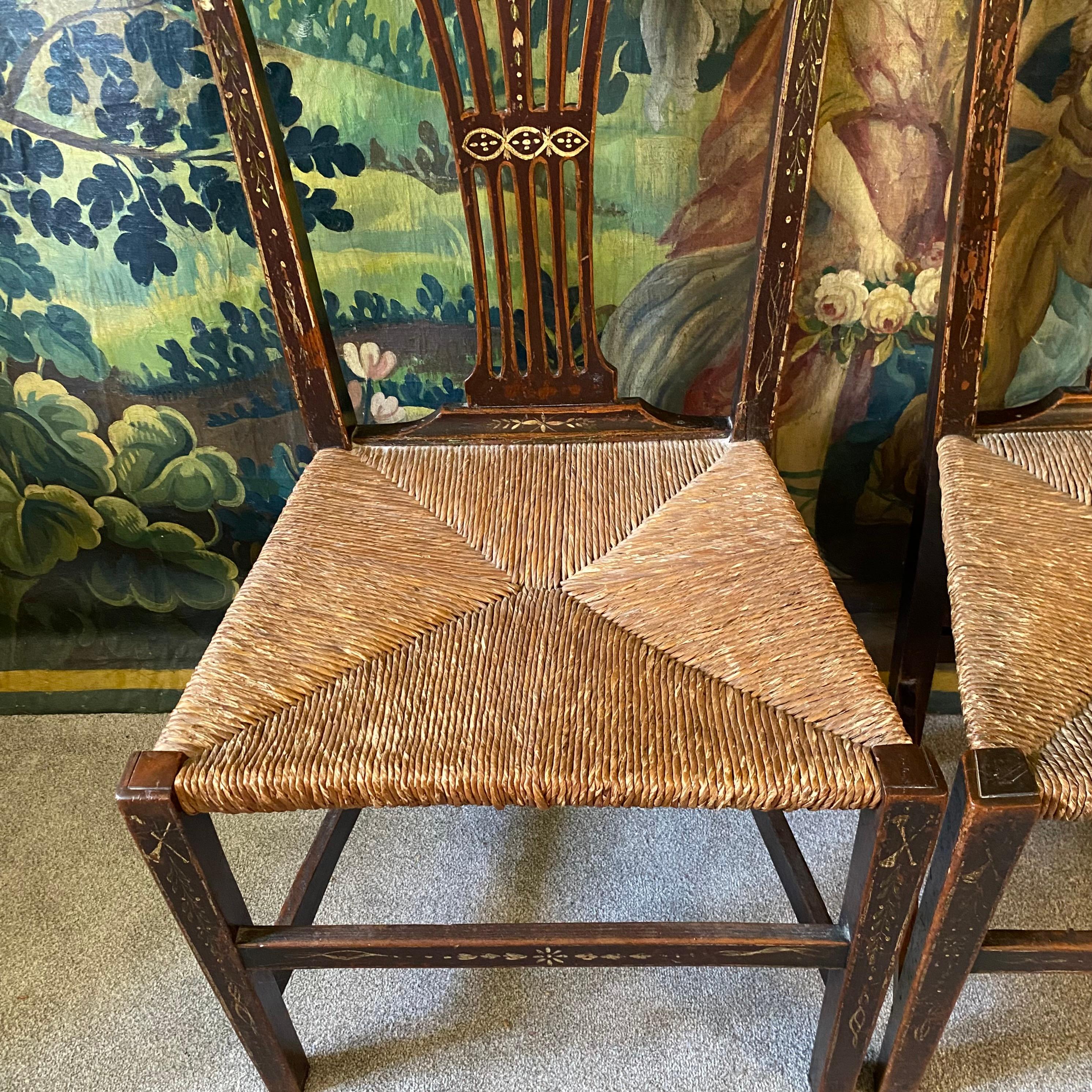 Hand-Crafted Pair of 18th Century Chairs For Sale