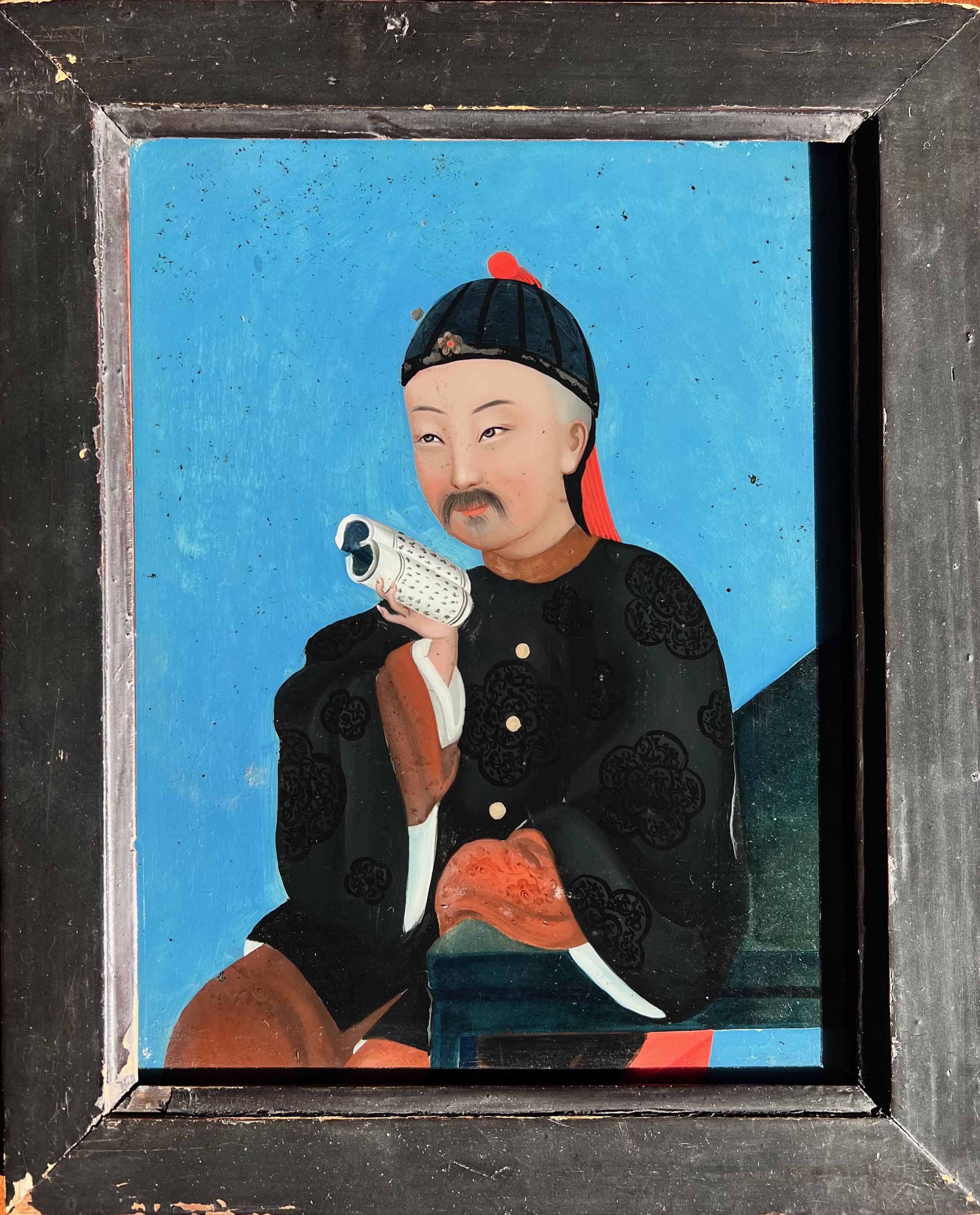 18th Century Chinese Reverse Glass Portraits 7