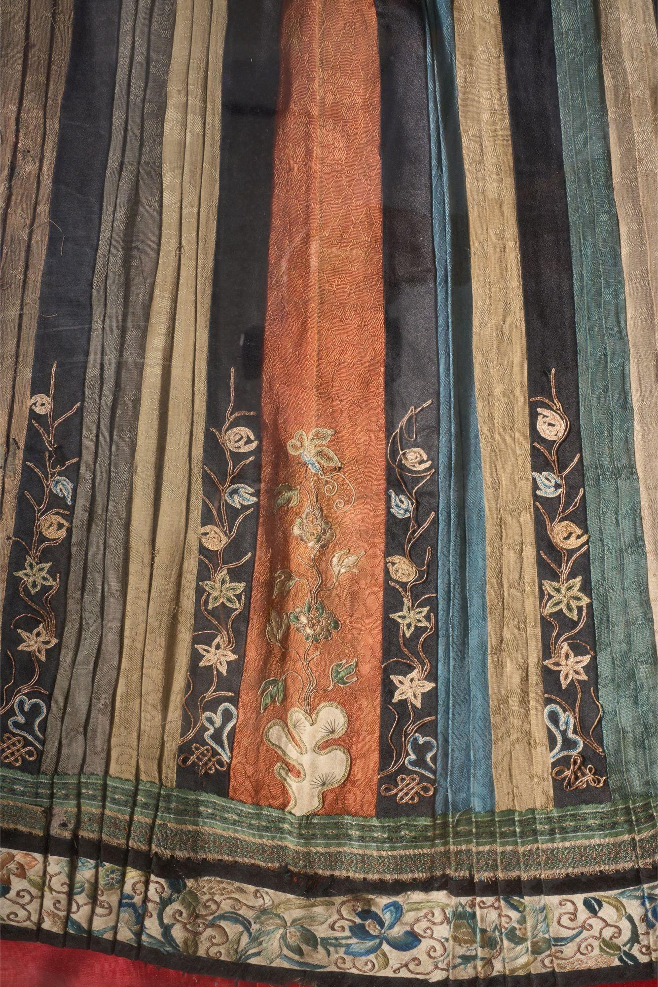 Silk Pair of 18th century Chinese silk ceremonial dresses